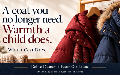 Help Keep Local Kids Warm: Deluxe Cleaners Partners with Reach Out Lakota for a Winter Coat Drive